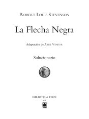 Portada de Solucionari. La flecha negra. Biblioteca Teide