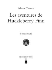 Portada de Solucionari. Les aventures de Huckleberry Finn. Biblioteca Teide