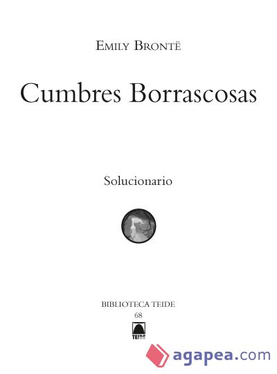 Solucionario. Cumbres borrascosas. Biblioteca Teide