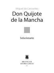 Portada de Solucionario. Don Quijote de la Mancha. Biblioteca de Autores clásicos - Bachillerato