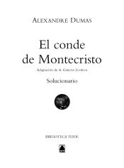 Portada de Solucionario. Dumas: El conde de Montecristo. Biblioteca Teide