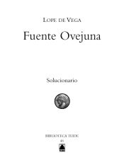 Portada de Solucionario. Fuenteovejuna. Biblioteca Teide