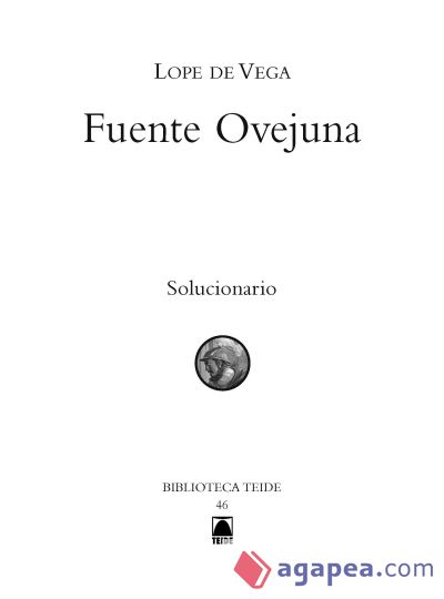 Solucionario. Fuenteovejuna. Biblioteca Teide