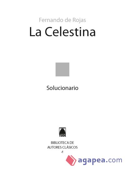 Solucionario. La Celestina. Colección Biblioteca de Autores Clásicos