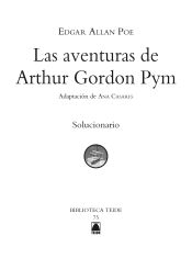 Portada de Solucionario. Las aventuras de Arthur Gordon Pym (Edgar Allan Poe) - Biblioteca Teide