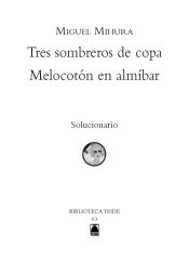 Portada de Solucionario. Melocotón en almíbar. Biblioteca Teide