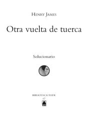 Portada de Solucionario. Otra vuelta de tuerca. Biblioteca Teide