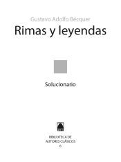 B. TEIDE LECTURA BACHILLERATO RIMAS Y LEYENDAS. . B. TEIDE LECTURA BACHILLERATO RIMAS Y LEYENDAS. .