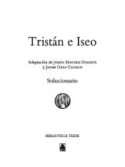 Portada de Solucionario. Tristan e Iseo. Biblioteca Teide