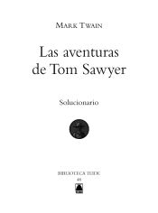 Portada de Solucionario. Twain: Las aventuras de Tom Sawyer. Biblioteca Teide