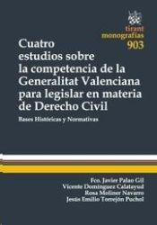 Portada de Cuatro estudios sobre la competencia de la Generalitat Valenciana para legislar en materia de Derecho civil