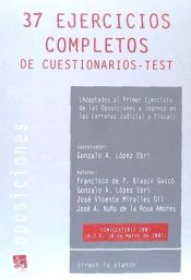 Portada de 37 Ejercicios completos de Cuestionarios Test