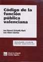 Portada de Código de la función pública valenciana