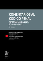 Portada de Comentarios al Código Penal. Reformas LLOO 1/2023, 3/2023 y 4/2023, 2ª Edición 2024