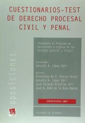 Portada de Cuestionarios Test de Derecho Procesal Civil y Penal