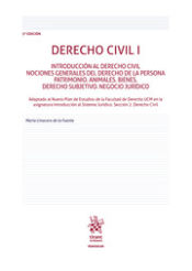 Portada de Derecho Civil I. 3ª Edición Introducción al Derecho Civil. Nociones generales del Derecho de la Persona. Patrimonio. Bienes