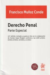 Portada de Derecho Penal Parte Especial 24ª Edición 2022