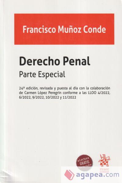 Derecho Penal Parte Especial 24ª Edición 2022