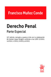 Portada de Derecho Penal. Parte especial. 25ª Edición, revisada y puesta al día con la colaboración de Carmen López Peregrín
