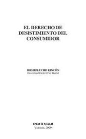 Portada de El derecho de desistimiento del consumidor