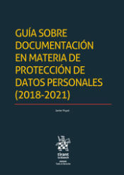 Portada de Guía sobre documentación en materia de protección de datos personales (2018-2021)