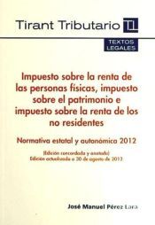 Portada de Impuesto sobre la renta de las personas físicas , impuesto sobre el patrimonio e impuesto sobre la renta de los no residentes