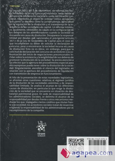 La Disolución de las Sociedades de Capital. Cuestiones de régimen jurídico