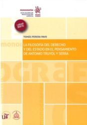 Portada de La filosofía del Derecho y del Estado en el pensamiento de Antonio Truyol y Serra