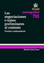 Portada de Las negociaciones o tratos preliminares al contrato