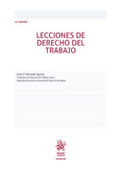 Portada de Lecciones de Derecho de Trabajo 15ª Edición