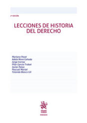 Portada de Lecciones de Historia del Derecho 2ª Edición