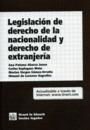 Portada de Legislación de Derecho de la Nacionalidad y Derecho de Extranjería