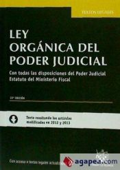 Portada de Ley Orgánica del Poder Judicial 15ª ed. 2013