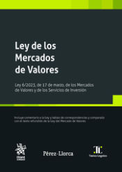 Portada de Ley de los Mercados de Valores. Ley 6/2023, de 17 de marzo, de los Mercados de Valores y de los Servicios de Inversión