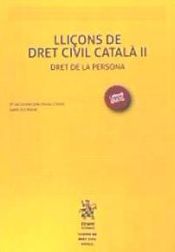 Portada de Lliçons de dret civil català II. Dret de la persona