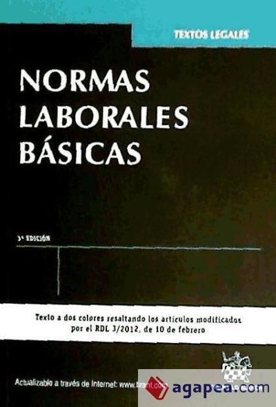 Normas laborales básicas 3ª Ed. 2012