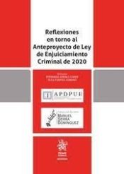 Portada de Reflexiones en torno al Anteproyecto de Ley de Enjuiciamiento Criminal de 2020