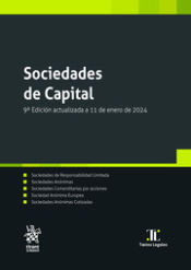 Portada de Sociedades de Capital 9ª Edición actualizada a 11 de enero de 2024