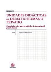 Portada de Unidades didácticas de Derecho Romano Privado