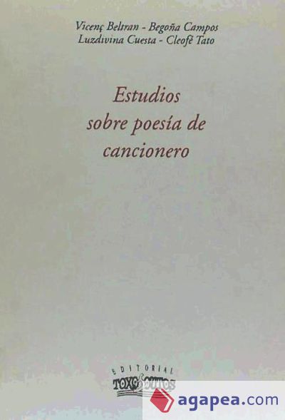 Estudios sobre poesía de cancionero