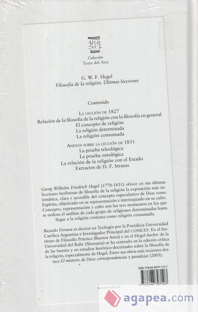 FILOSOF&Iacute;A DE LA RELIGI&Oacute;N