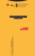 Portada de Filosofía del lenguaje II. Prágmática (Ebook)