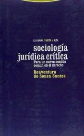 Portada de Sociología jurídica crítica