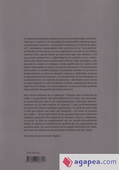 Las Coplas Del Carnaval De Cadiz Durante La Segunda Republica 1932