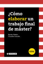 Portada de ¿Cómo elaborar un trabajo final de máster? (Ebook)