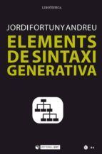 Portada de Elements de sintaxi generativa (Ebook)