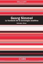 Portada de Georg Simmel. La fundació de la sociologia analítica (Ebook)