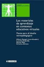 Portada de Los materiales de aprendizaje en contextos educativos virtuales. (Ebook)