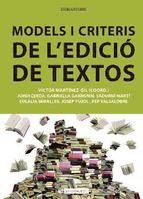 Portada de Models i criteris de l'edició de textos (Ebook)