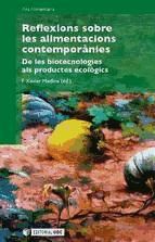 Portada de Reflexions sobre les alimentacions contempor&agrave;nies (Ebook)